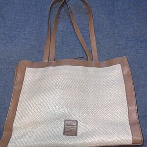 Tan and Cream Women's Tote Bag Liz Claiborne